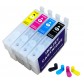 Перезаправляемые картриджи, ПЗК Printero с чипами 4 шт. для Epson STYLUS BX305 / S22 / SX125 / SX130 / SX230 / SX420W / RE-T1281 с быстрой доставкой Перезаправляемые картриджи, ПЗК Printero с чипами 4 шт. для Epson STYLUS BX305 / S22 / SX125 / SX130 / SX230 / SX420W / RE-T1281 с быстрой доставкой
