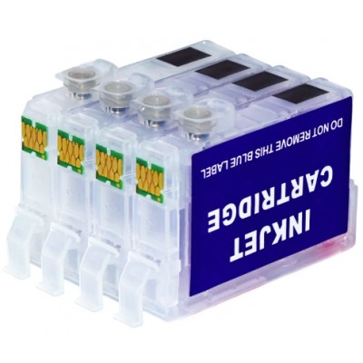 Перезаправляемые картриджи, ПЗК Printero с чипами 4 шт. для Epson XP-103 / XP-203 / XP-303 / XP-323 / XP-33 / XP-406 / RE-T1711 Перезаправляемые картриджи, ПЗК Printero с чипами 4 шт. для Epson XP-103 / XP-203 / XP-303 / XP-323 / XP-33 / XP-406 / RE-T1711